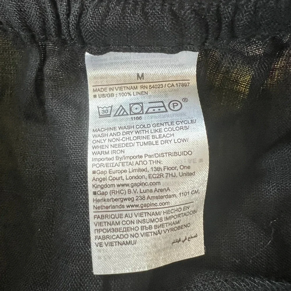Banana Republic pants relaxed straight fit 100% Linen size medium beach summer